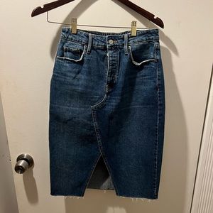 Old navy higher high rise secret slim pocket jean skirt